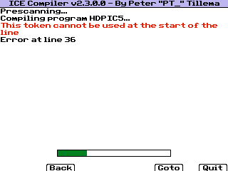 Compile error